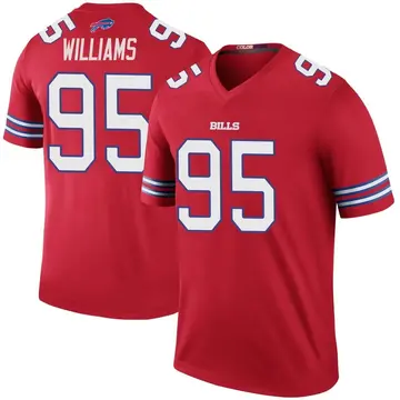 KYLE WILLIAMS Signed Red Color Rush Custom Bills Jersey Insc. 6x