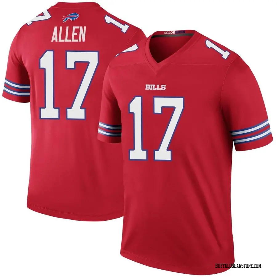 Red Youth Josh Allen Buffalo Bills Legend Color Rush Jersey - Buffalo Store