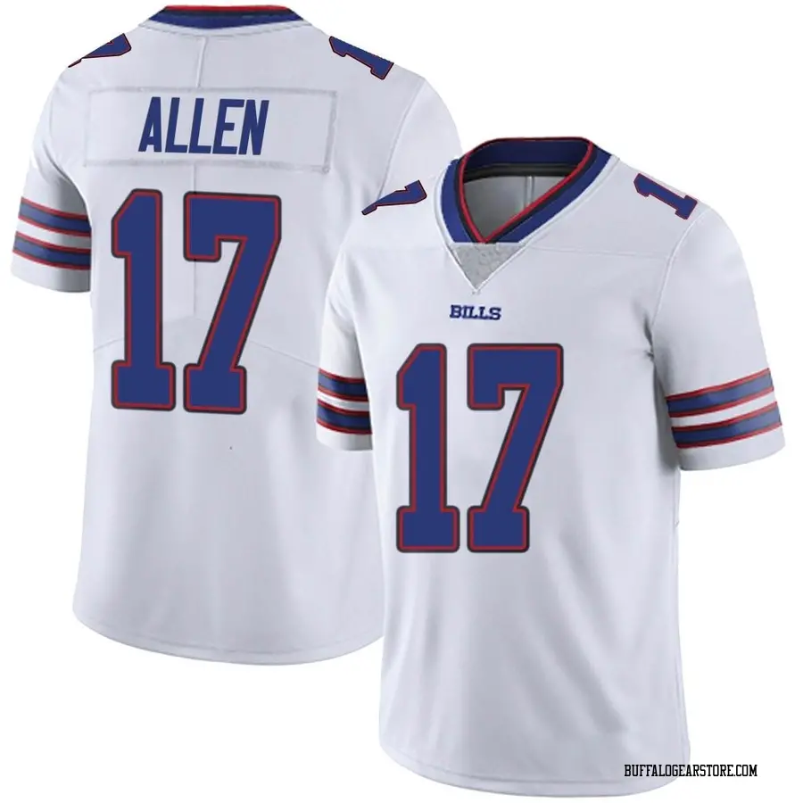 White Women's Josh Allen Buffalo Bills Limited Color Rush Vapor Untouchable  Jersey